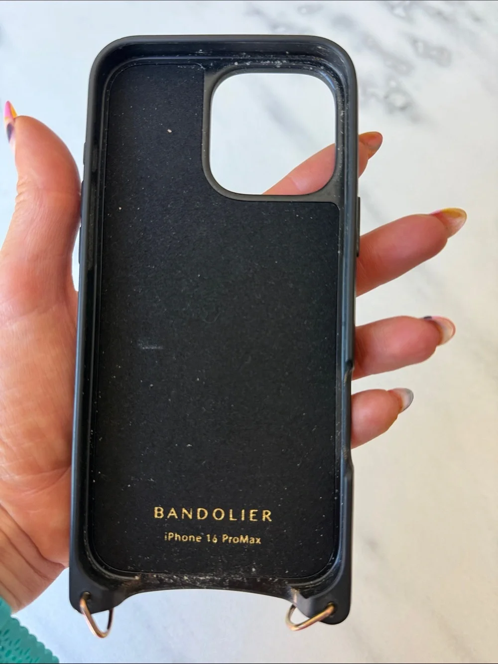 Bandolier Gold Croc IPhone 16 promax Embossed Card Pocket iPhone Case